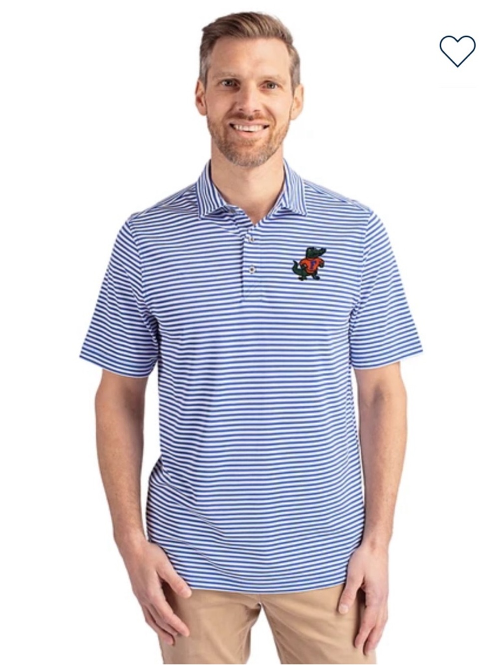 Florida Gators Cutter & Buck Featherlight Pique Mens Polo